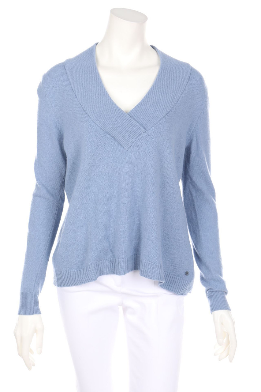 Marc O´Polo - Schurwoll-Pullover mit Logo-Applikation - M