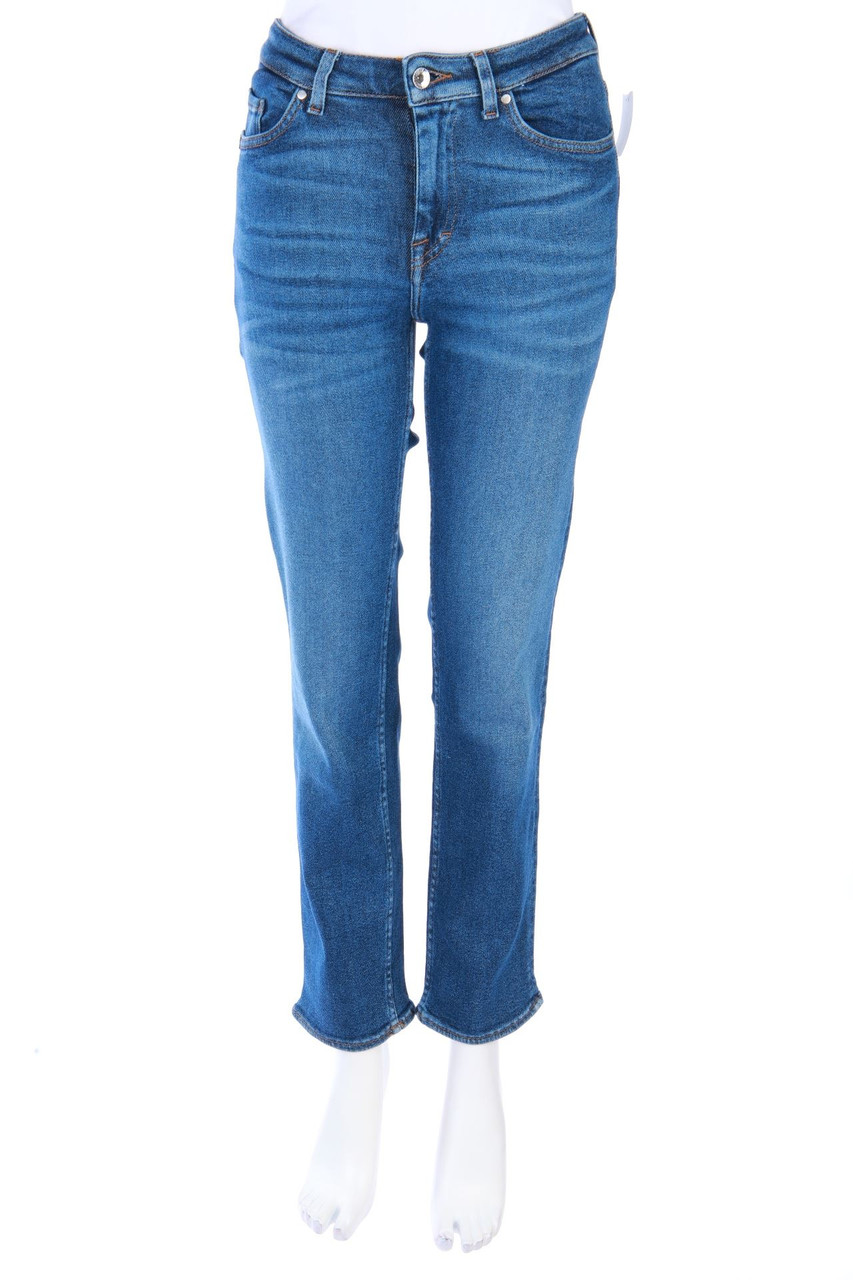 TIGER OF SWEDEN - straight cut used look jeans with Logo Patch - W26