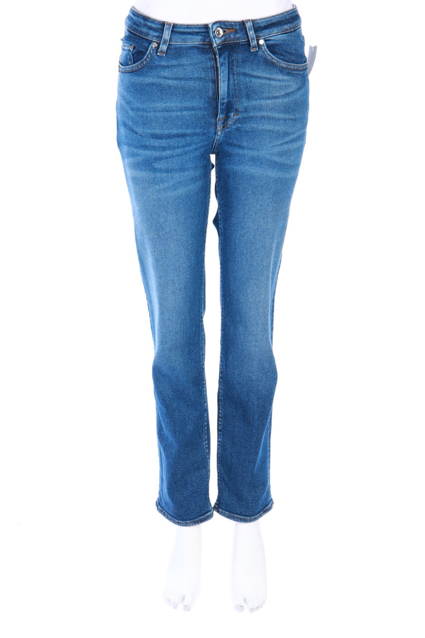 TIGER OF SWEDEN - straight cut used look jeans with Logo Patch - W28