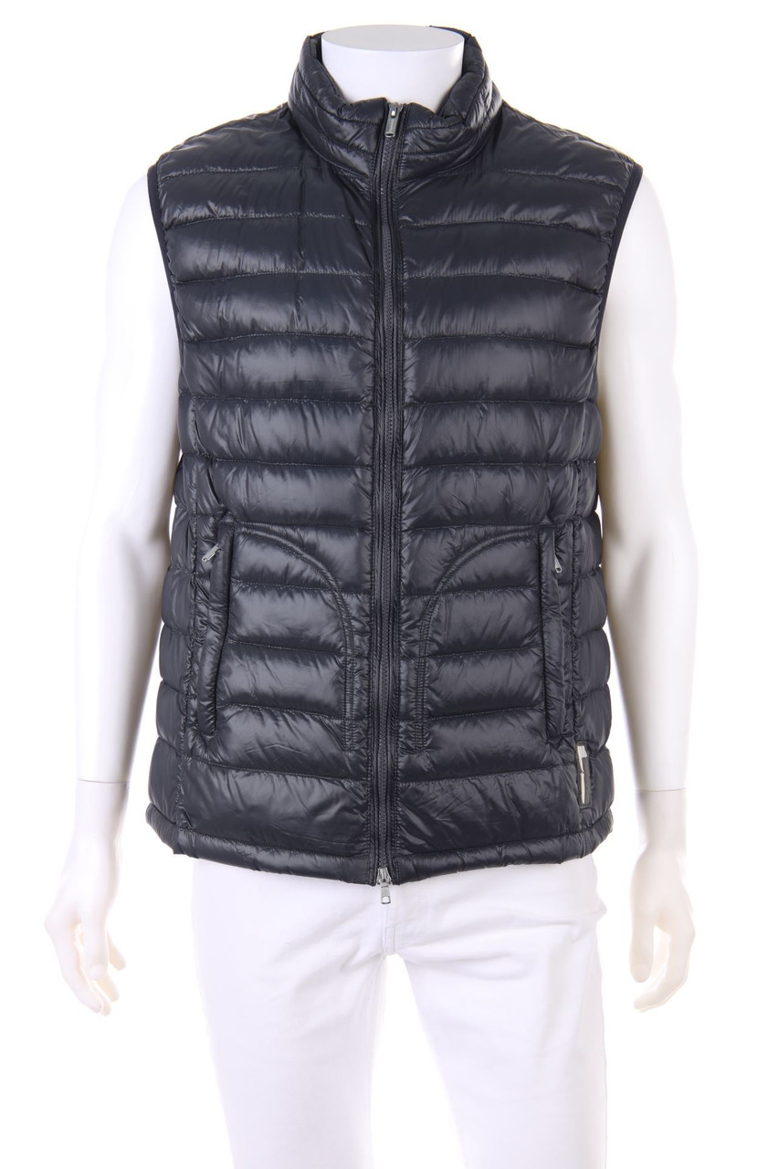 BOMBOOGIE - Daunen-Weste mit Logo-Applikation - XXL