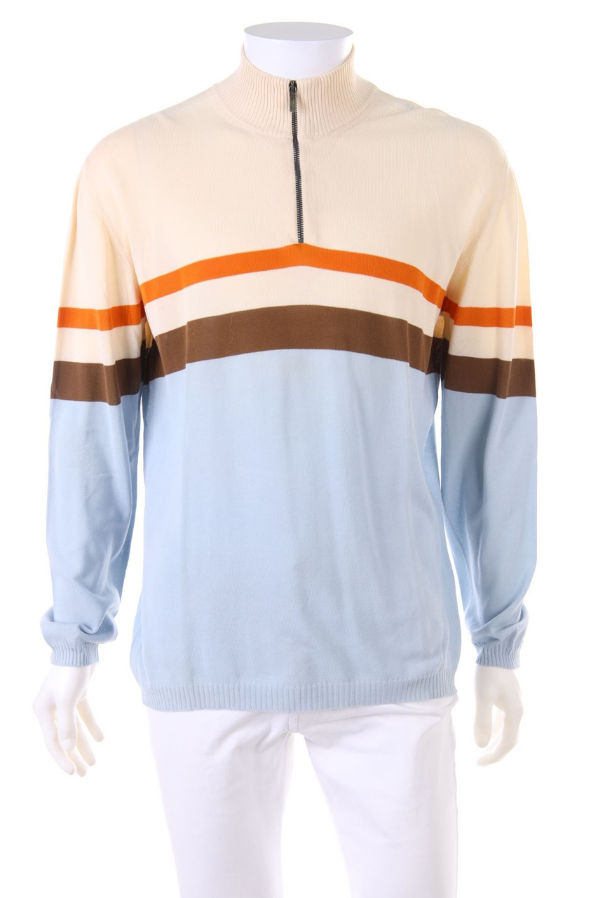 Zegna Sport - Troyer-Pullover aus Baumwolle mit Streifen - XL