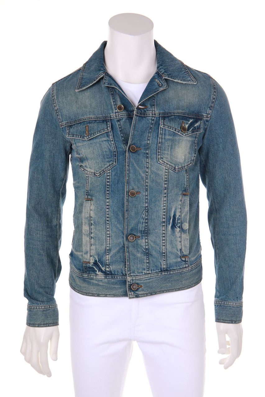 DOLCE&GABBANA - Jeans-Jacke aus Baumwolle mit Logo-Applikation - 46