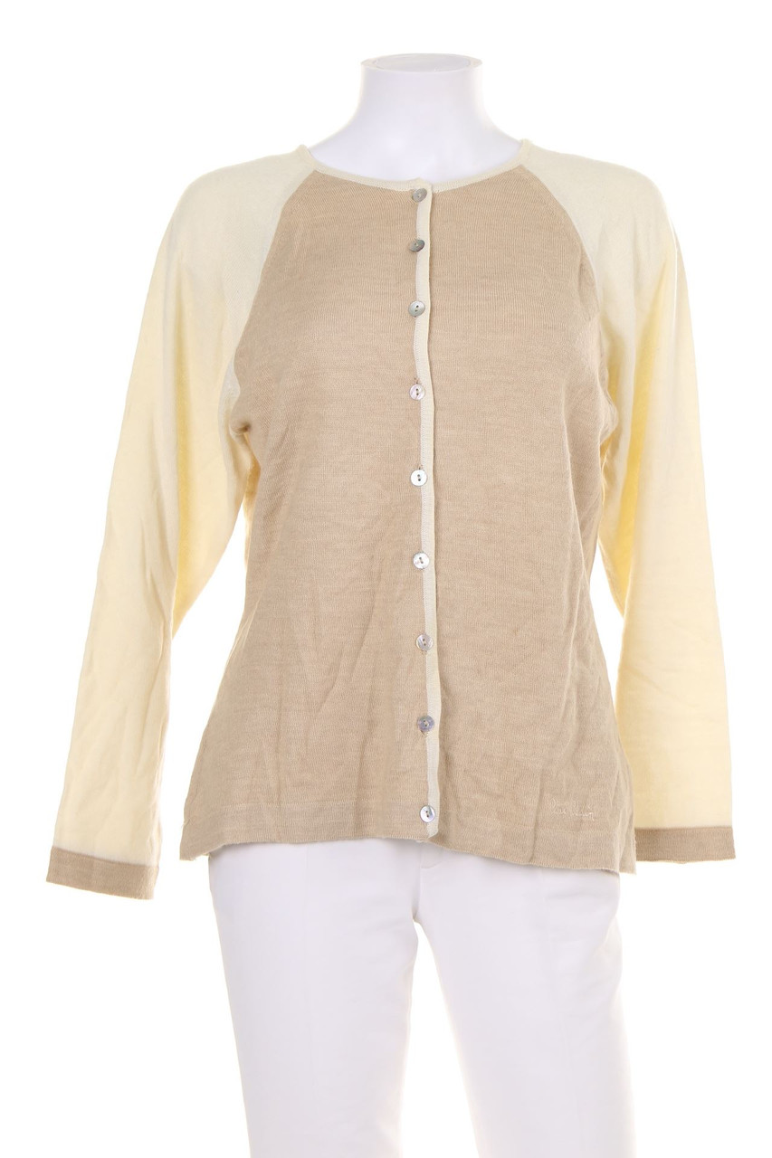 pierre cardin - Cardigan aus Woll-Mix mit Logo-Stickerei - D 38