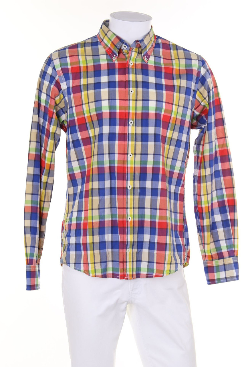 TOMMY HILFIGER - kariertes Button-down-Hemd aus Baumwolle - M