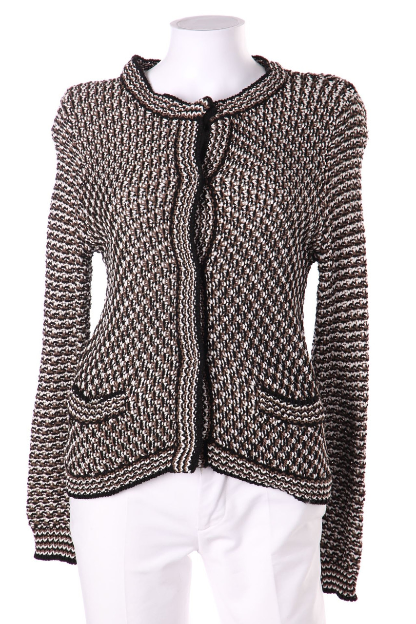 Peter Hahn - Baumwoll-Cardigan mit aufgesetzten Taschen - D 38