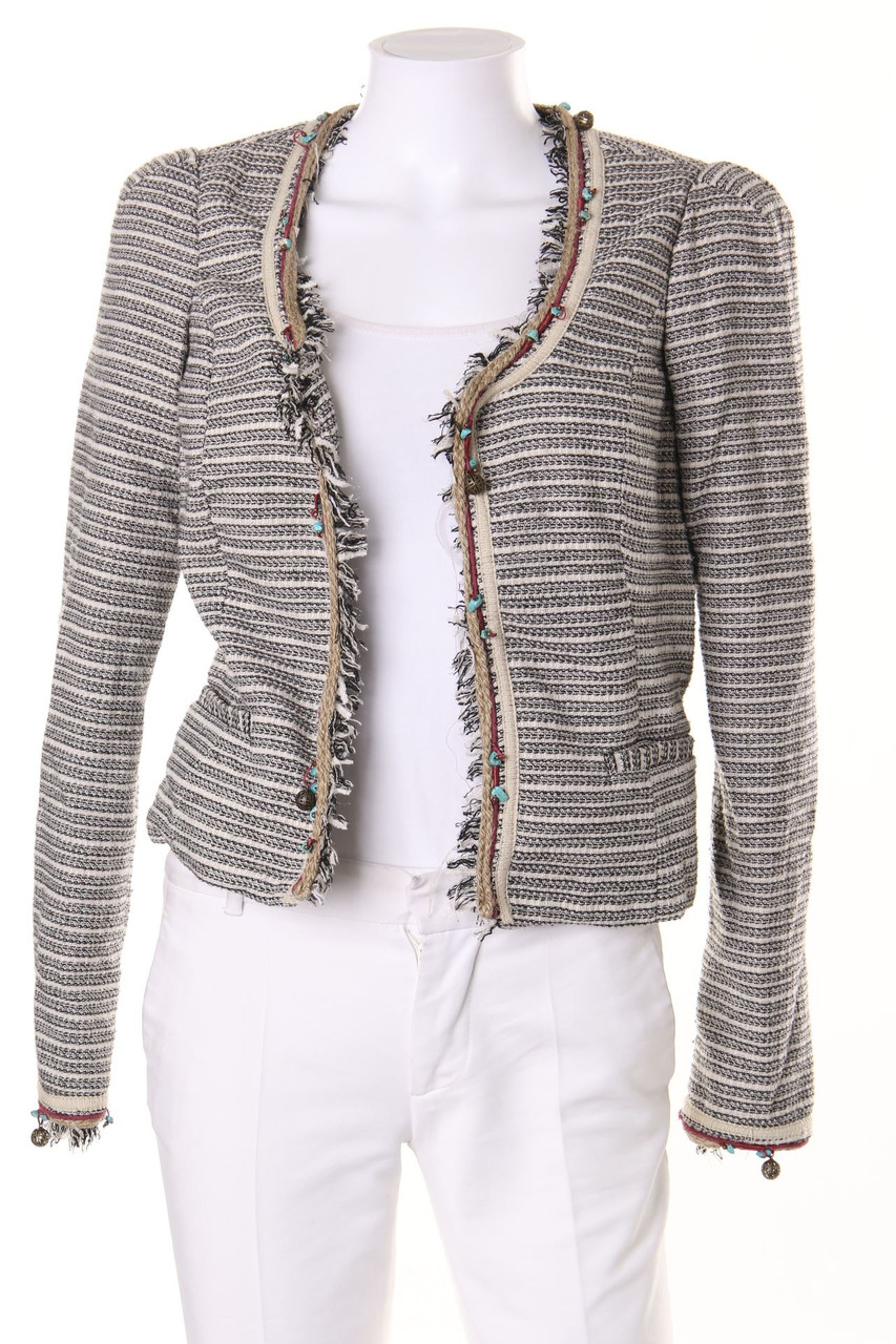 MAISON SCOTCH - Blazer mit Wolle mit Schmuckstein-Applikation - D 38
