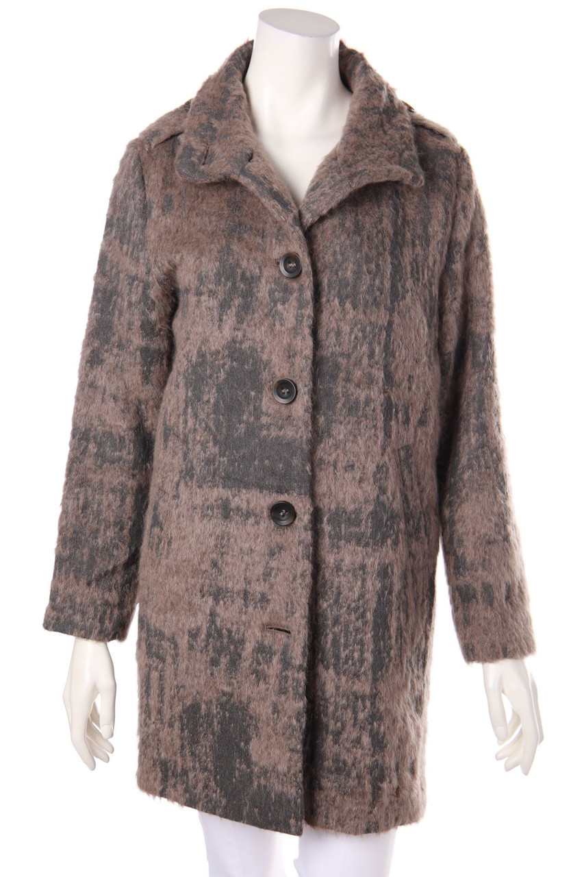 MARC CAIN - Coat, Wool-Blend with Shoulder Straps - D 34