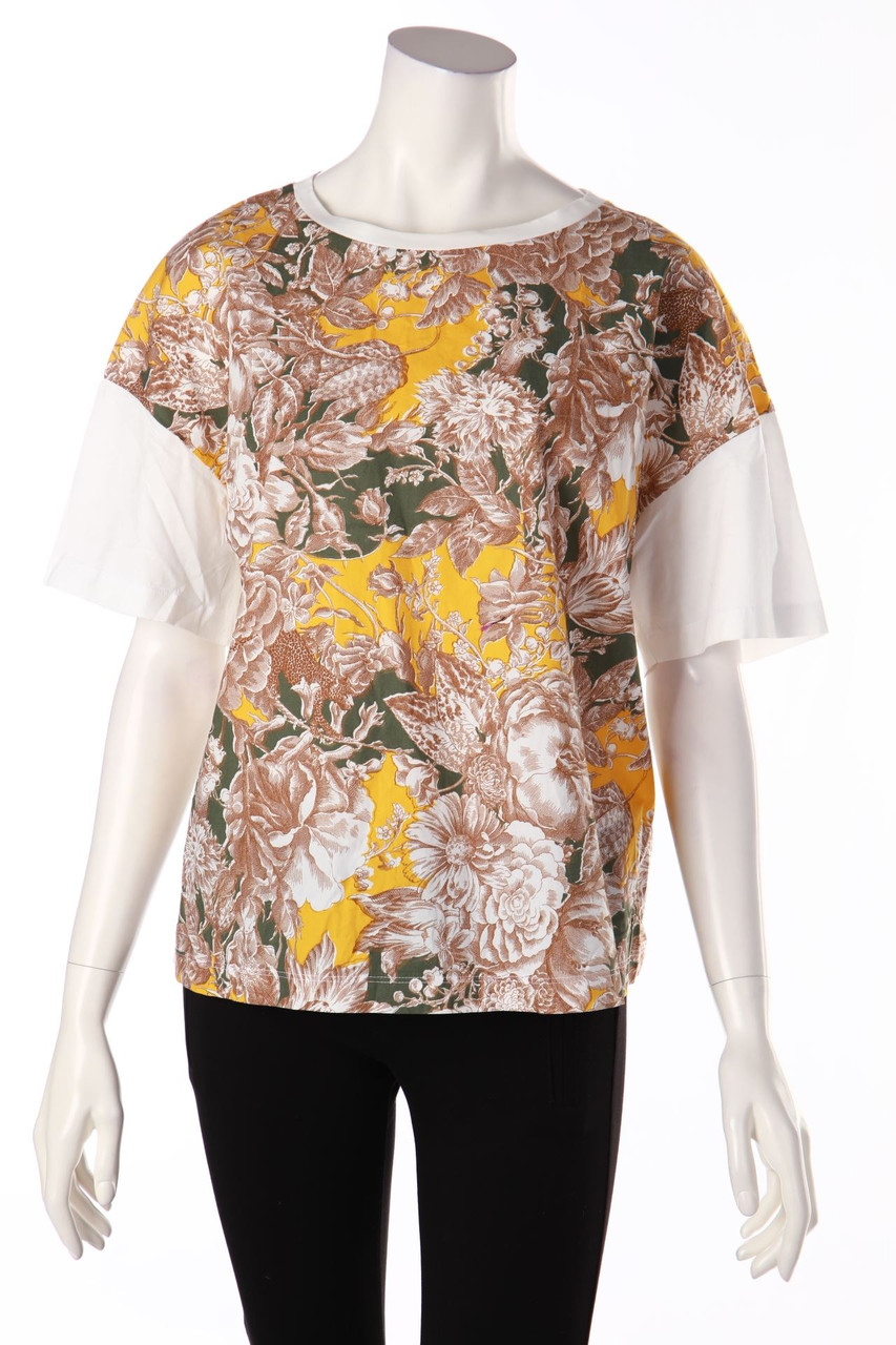 Max Mara WEEKEND - Kurzarm-Shirt mit floralem Muster - XL
