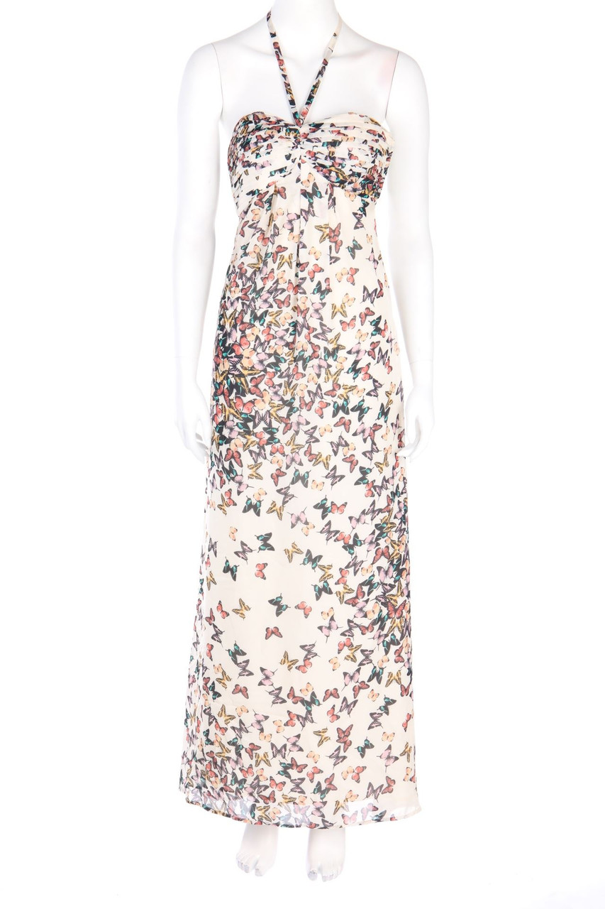 TED BAKER LONDON - Maxi Dress with Print, Pleated - D 38