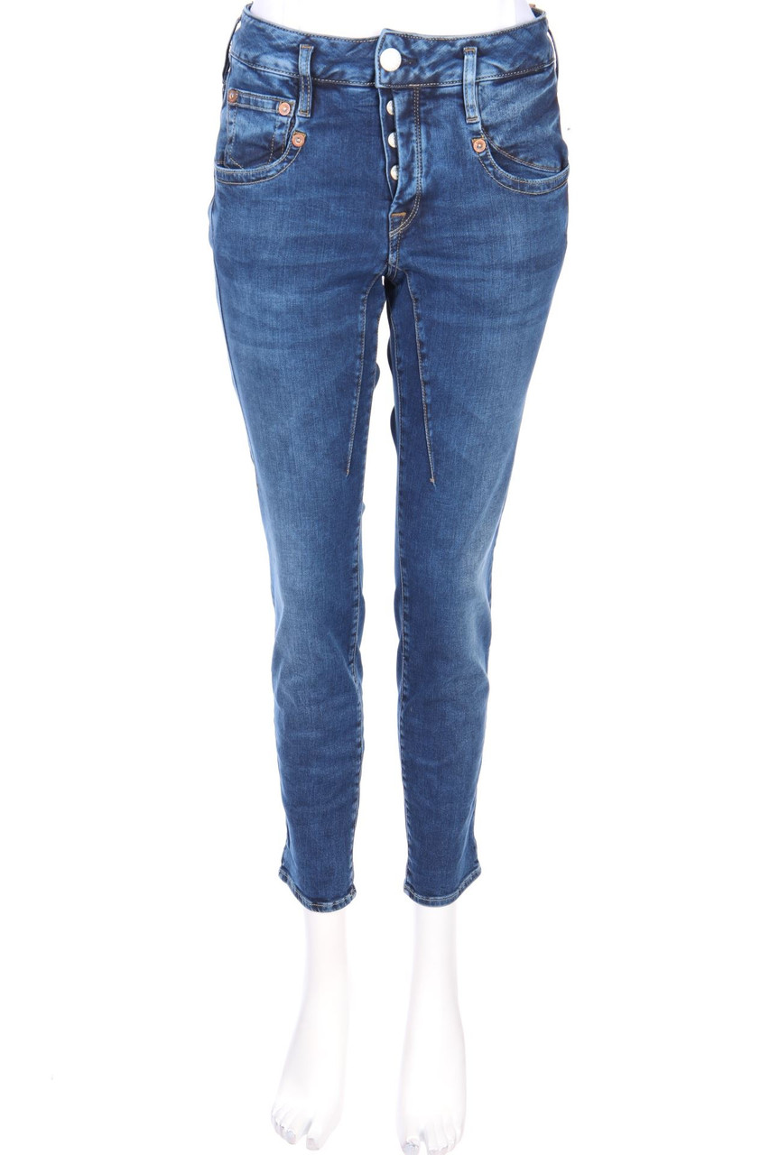 Herrlicher - Cropped-Used Look Skinny Jeans - W26