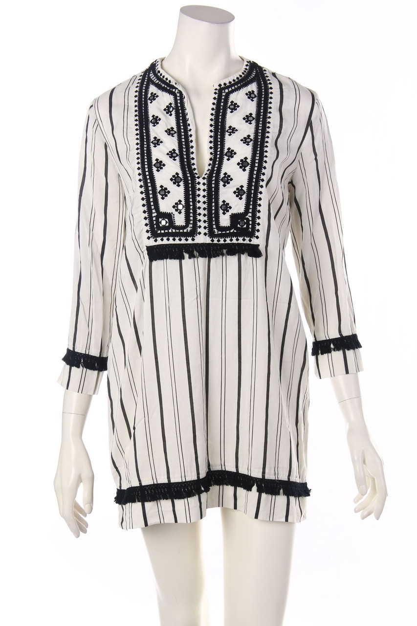 DAY BIRGER & MIKKELSEN - Stripe Tunic Dress with Embroideries - D 36