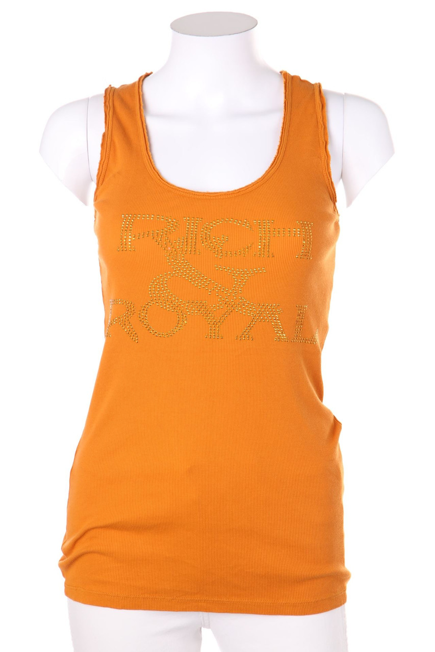 rich & royal - Top with Rhinestone Logo - S