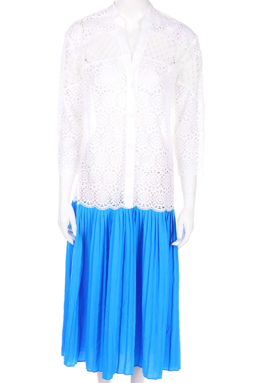 sandro PARIS - Plissé-dress, Lace - XL