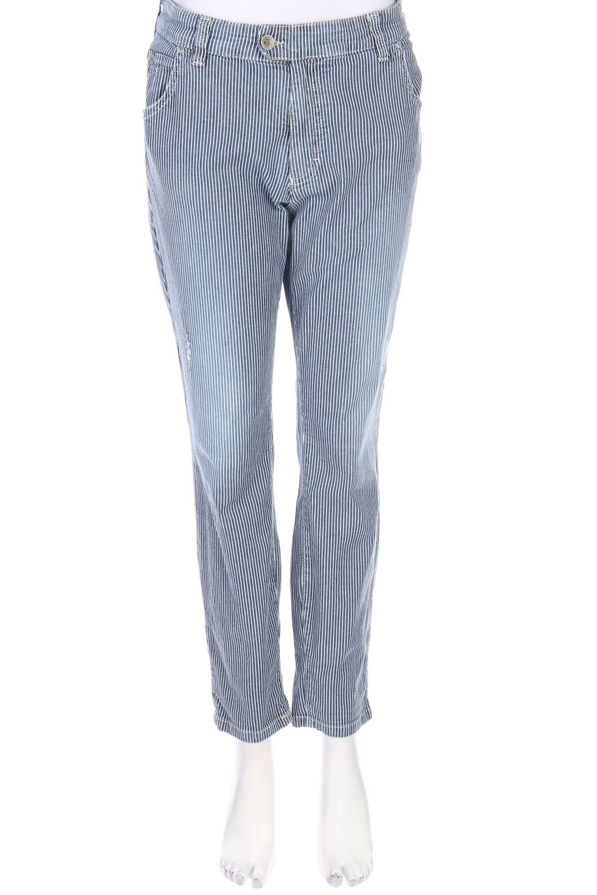 Marc O´Polo - Used Look Straight Cut Jeans mit Streifen - W31