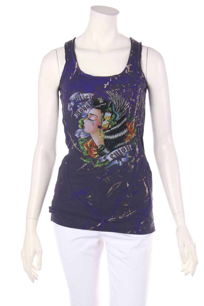 rich & royal - Top mit Strass-Steinen - S