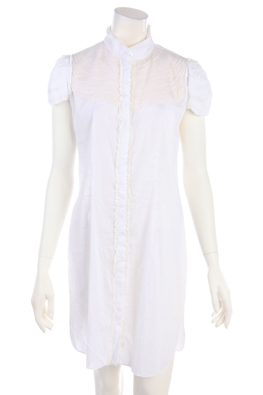 SILK AND SOIE - Blusenkleid mit Raffungen - D 38