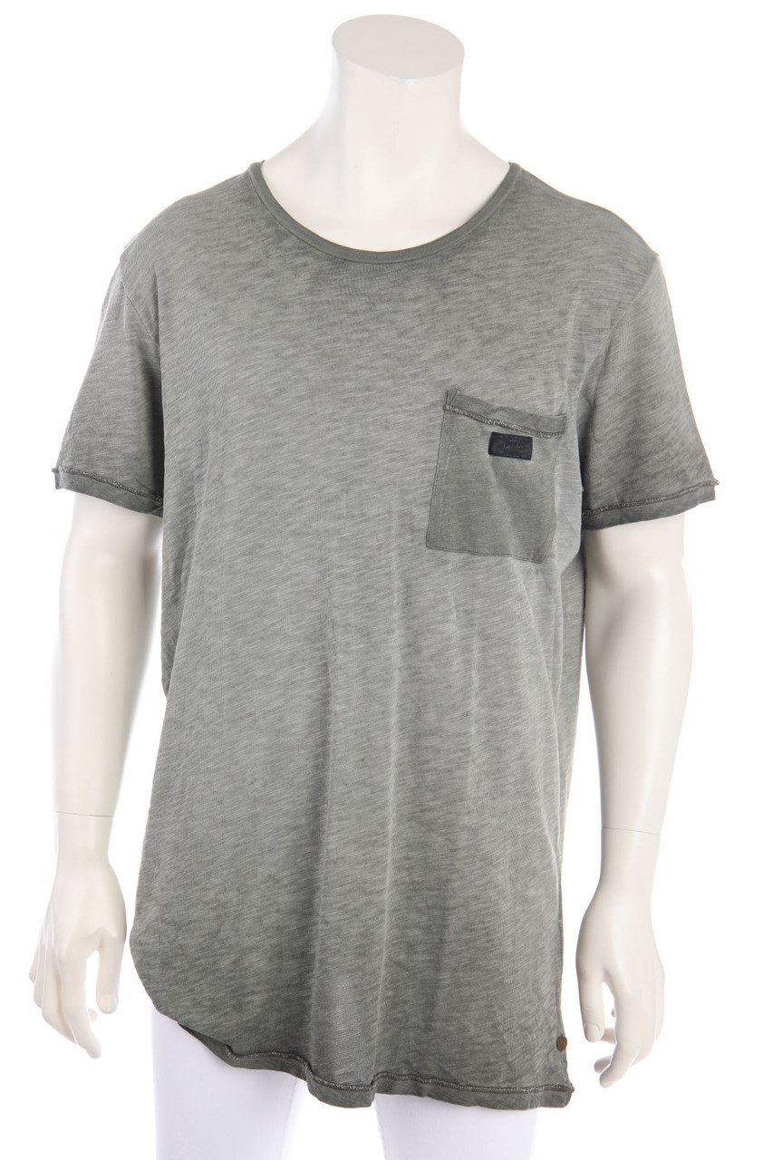 SCOTCH & SODA - Garment Dyed-T-Shirt mit V-Neck - XXL