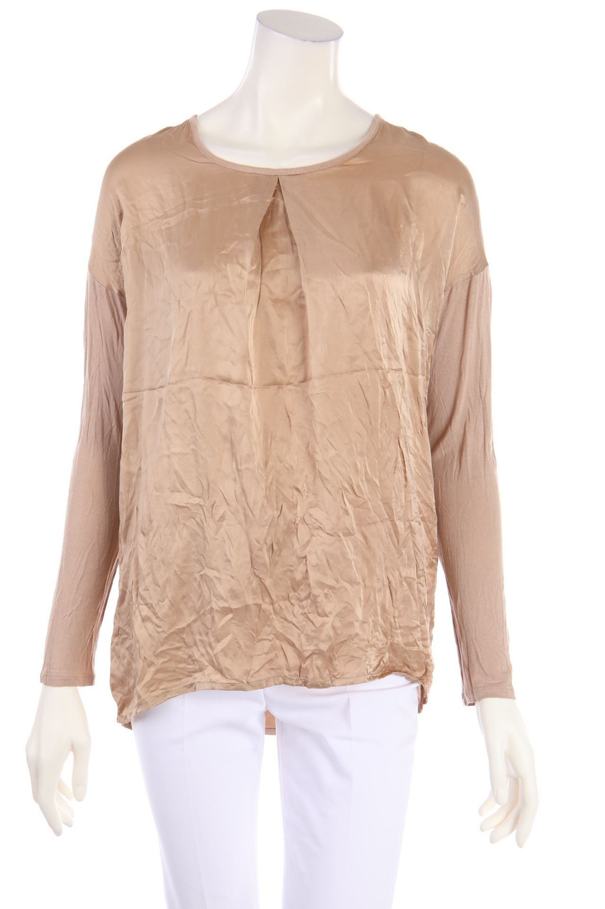 MARC AUREL - Satin-Bluse mit Falten - D 34