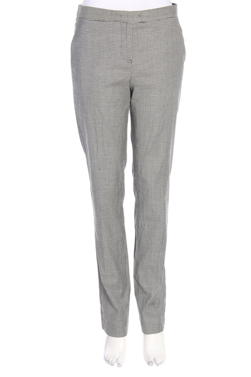 JIL SANDER - Hose aus Schurwoll-Mix mit Hahnentritt-Muster - D 38