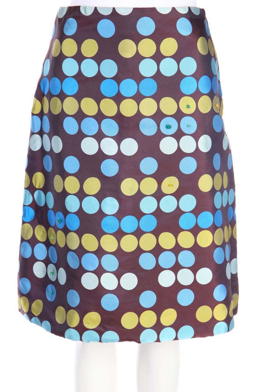 SECONDHAND - Silk-Skirt with Dots - D 38