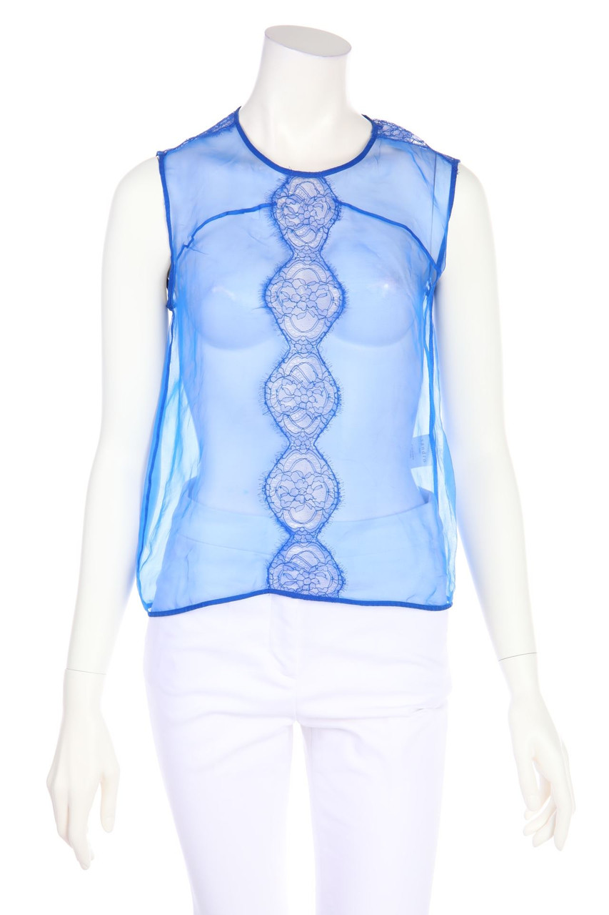 sandro PARIS - Blusentop mit Spitzen-Einsatz - M