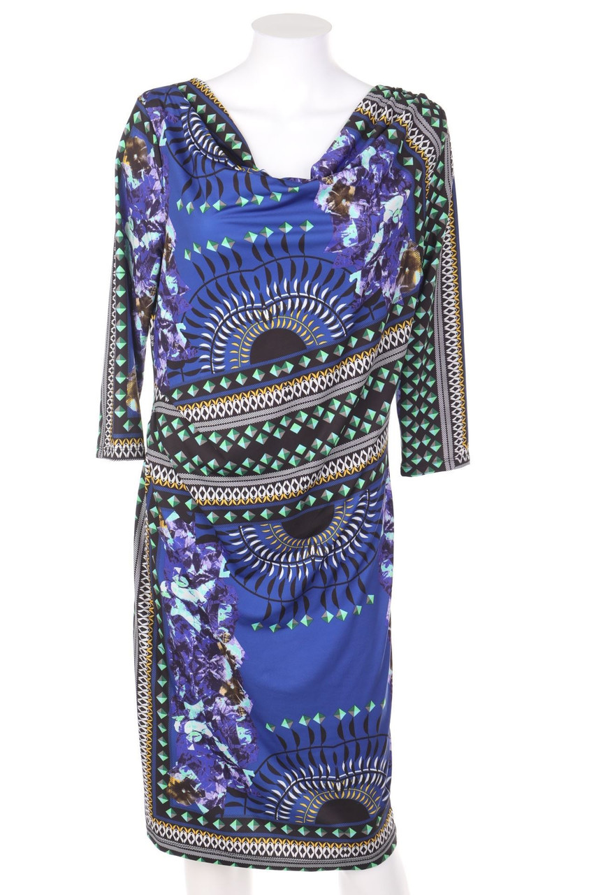 APART - Dress with Cowl Neck with Pattern - D 40