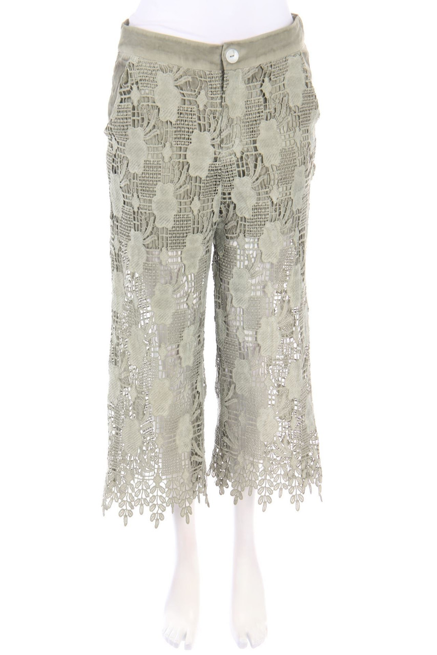RINO & PELLE - Garment Dyed-Culotte Pants, Lace - M