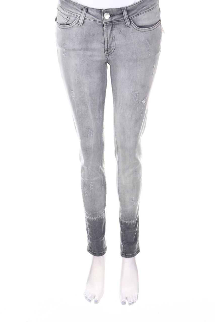 rich & royal - Destroyed Skinny-Jeans mit Dip Dye-Effekt - W28