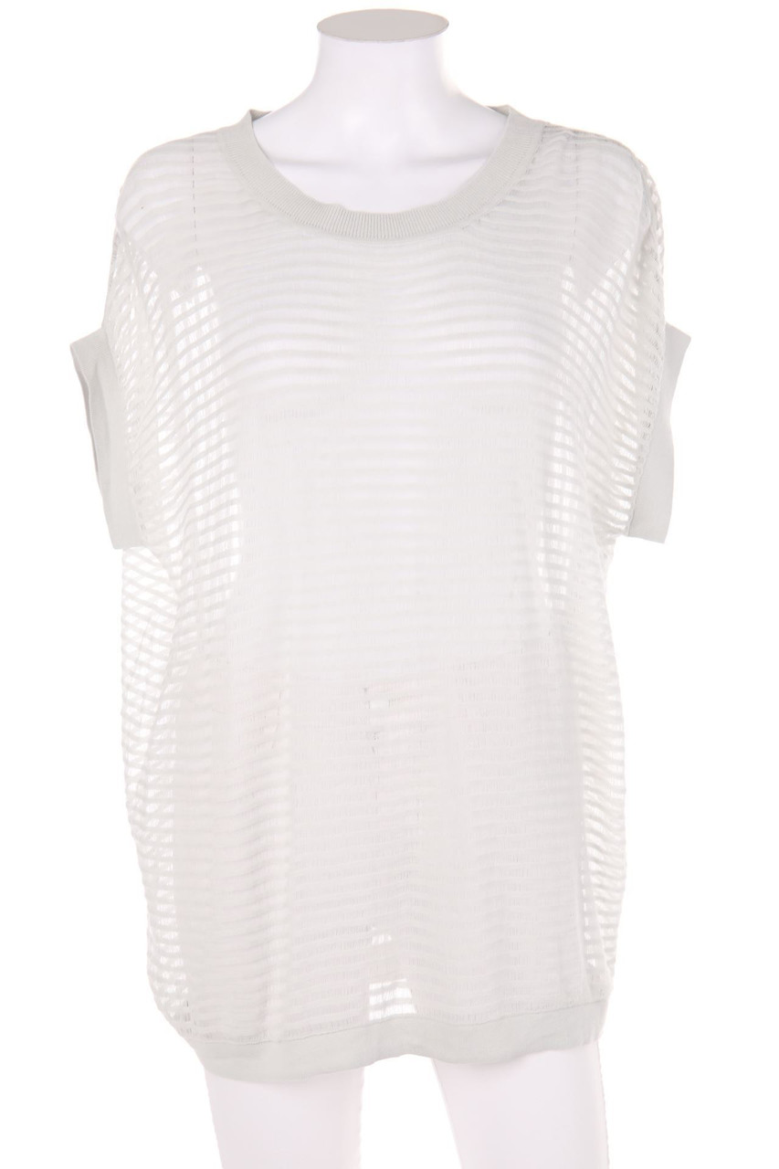 YAYA - Kurzarm-Streifen-Batwing-Pullover - S