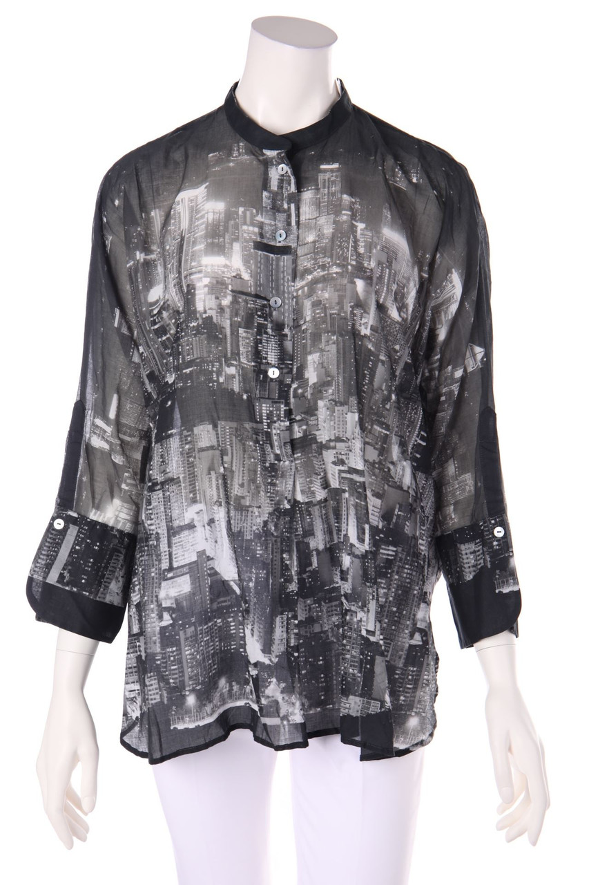max volmáry - Bluse mit 3/4-Ärmel mit Print - D 40