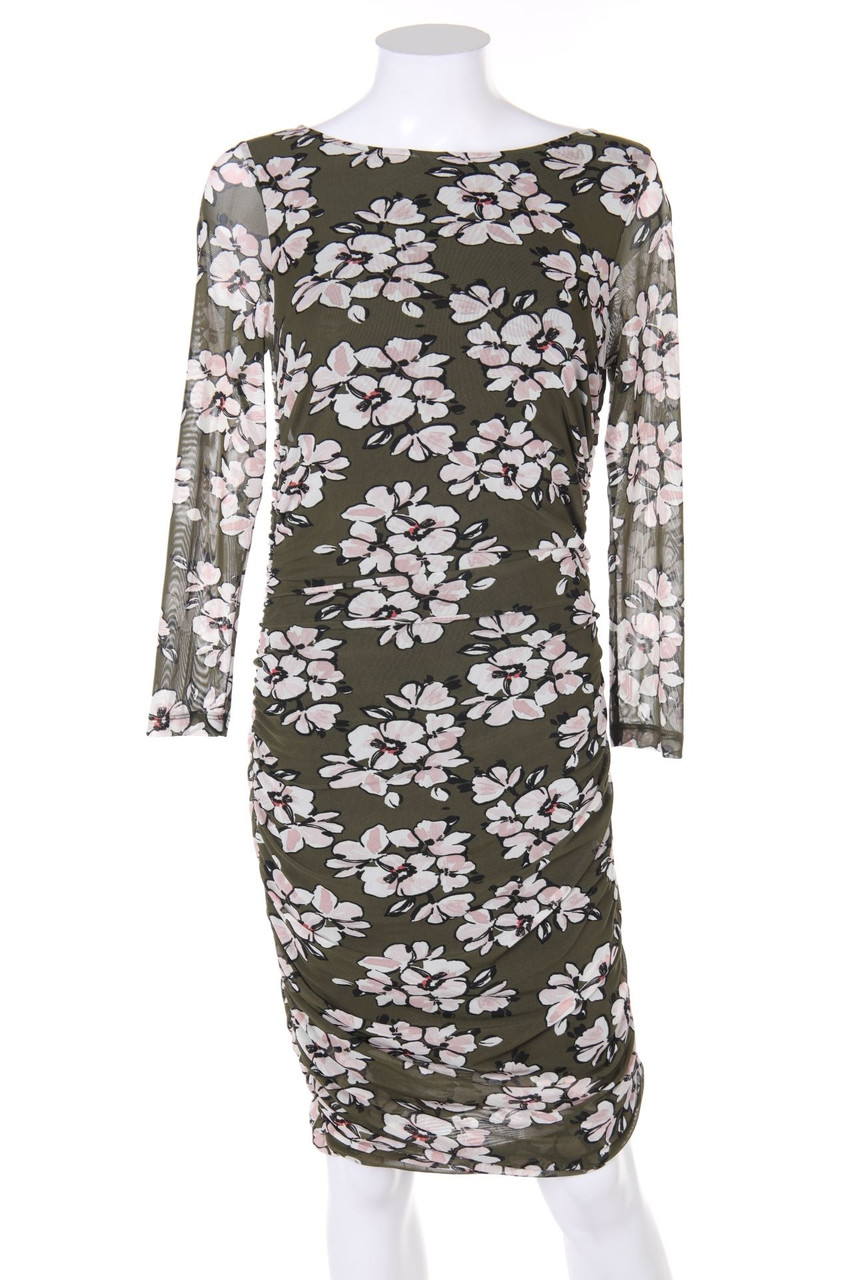 JONES - Dress with floral print with Cropped Sleeves - D 34