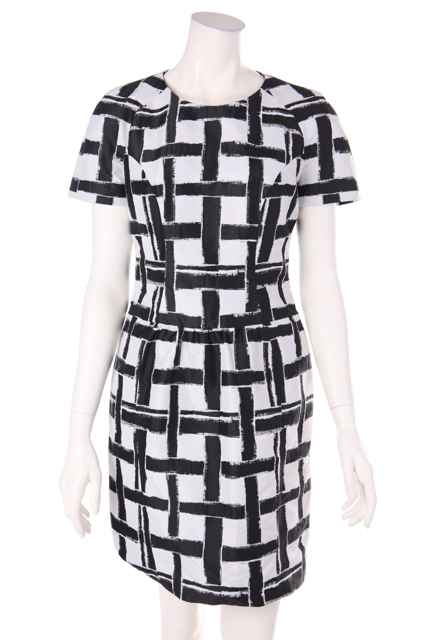 HUGO HUGO BOSS - Etui-Kleid aus Jacquard mit geometrischem Muster - D 38