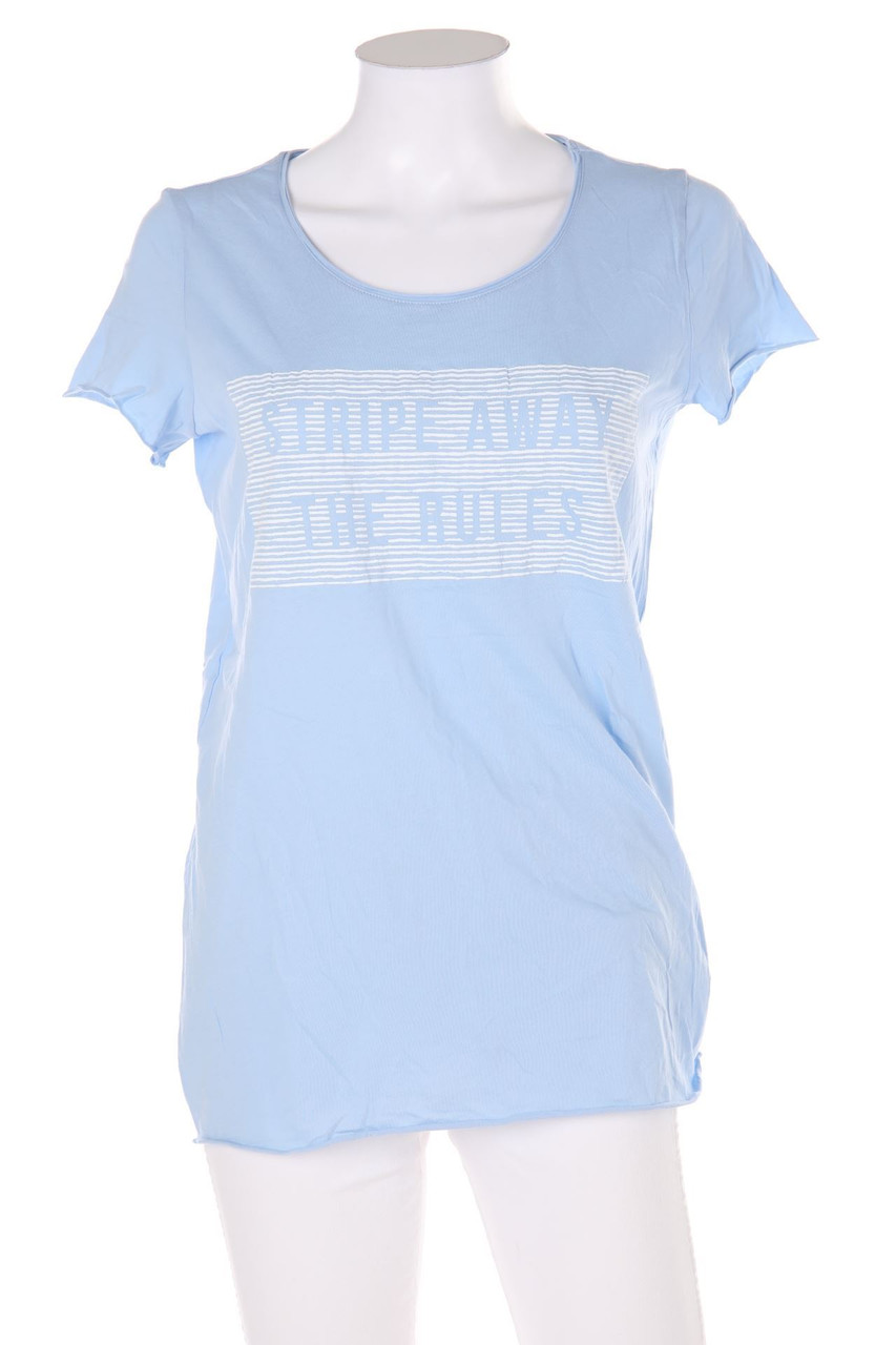 YAYA - Shortsleeve-Shirt with Statement Print - M