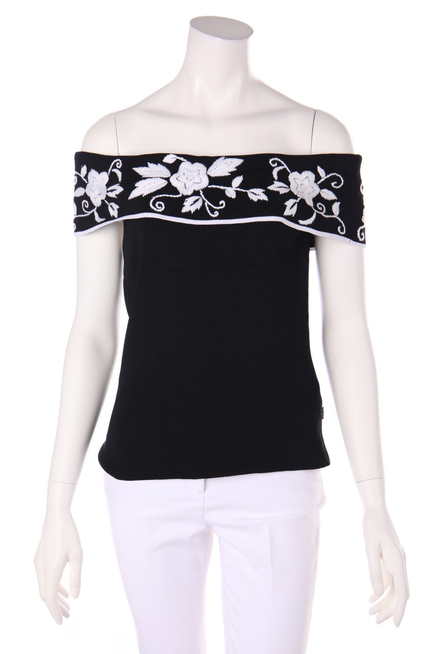 BCBG MAXAZRIA - Carmen-Top with Embroideries - L