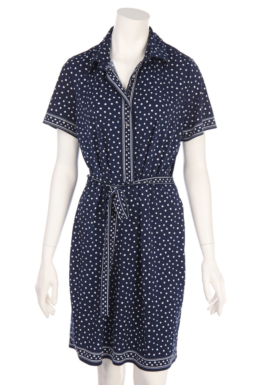 MAX STUDIO - Shirt Dress, Jersey with Dots - L