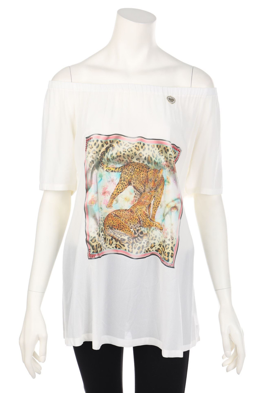 EAN 13 - Baumwoll-Bluse mit Print - L