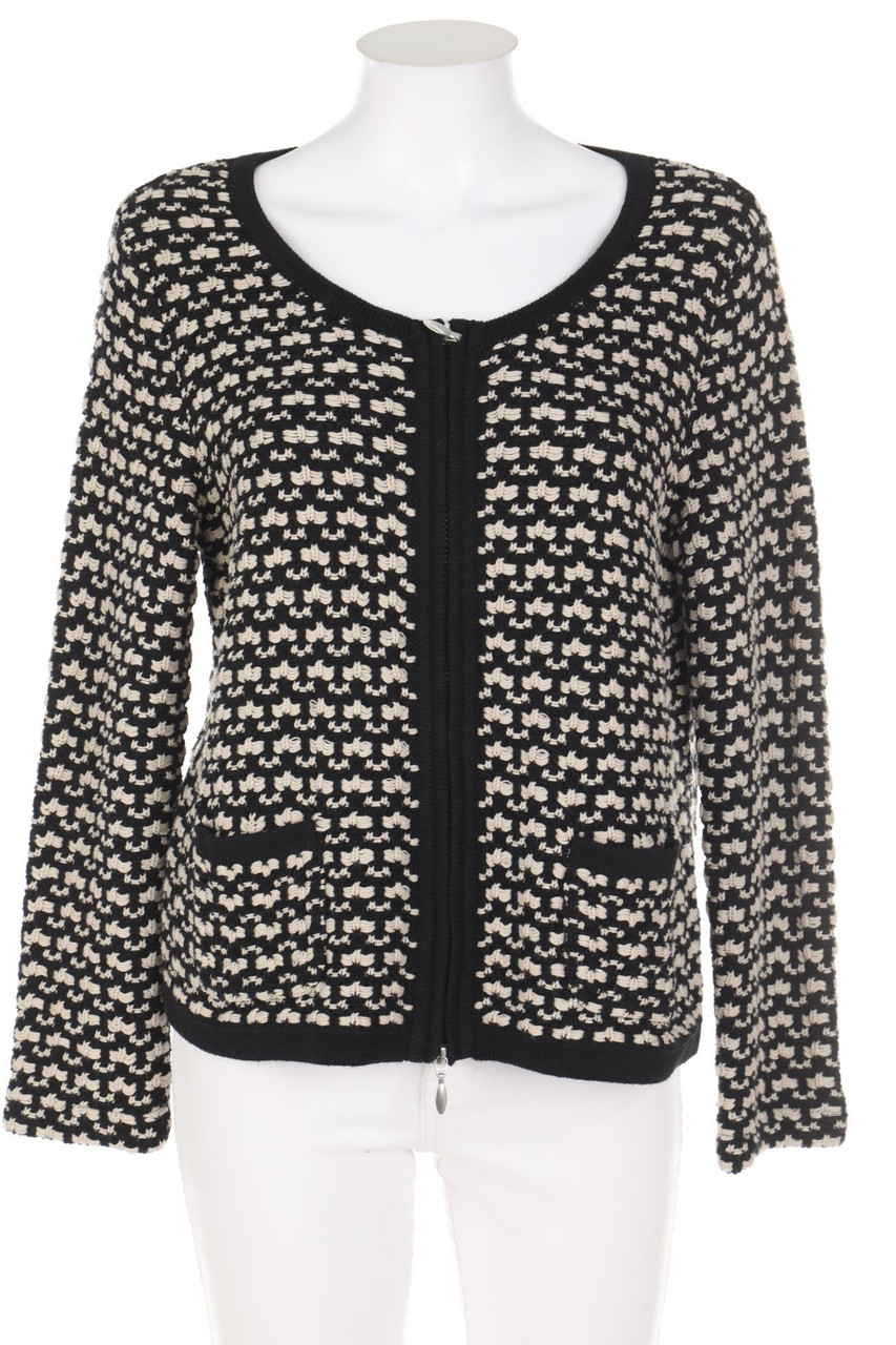 PATRIZIA DINI - Two Tone-Knit-Jacket with Zipper Closure - D 38
