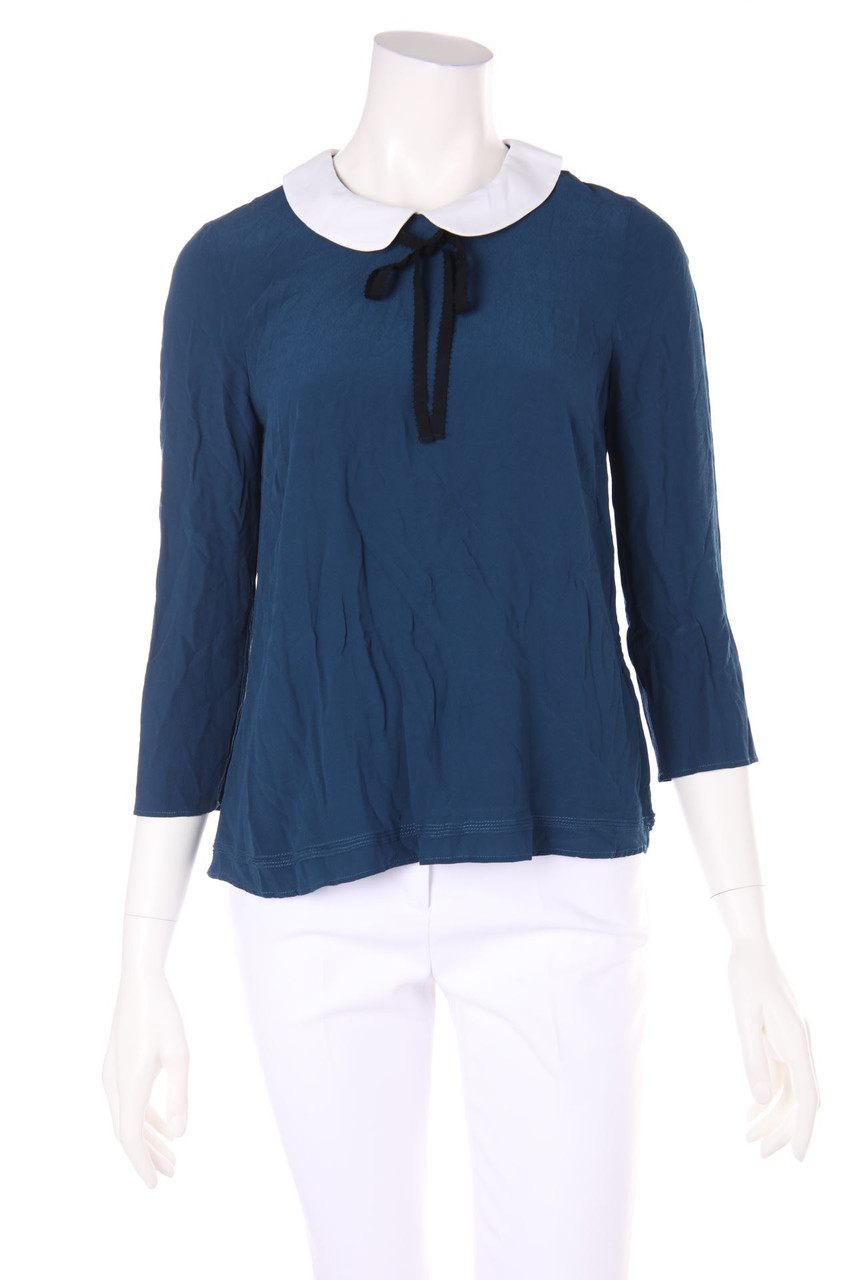 CLAUDIE PIERLOT - Blouse with 3/4 Sleeve with Peter Pan Collar - D 36