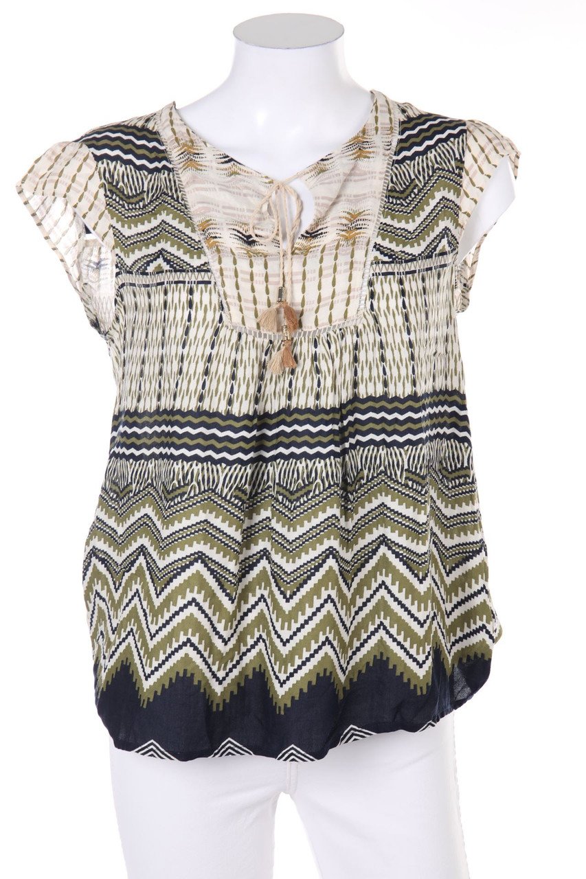 1.2.3. UN DEUX TROIS Paris - Boho-Tunic Blouse with Ethno Print - D 36