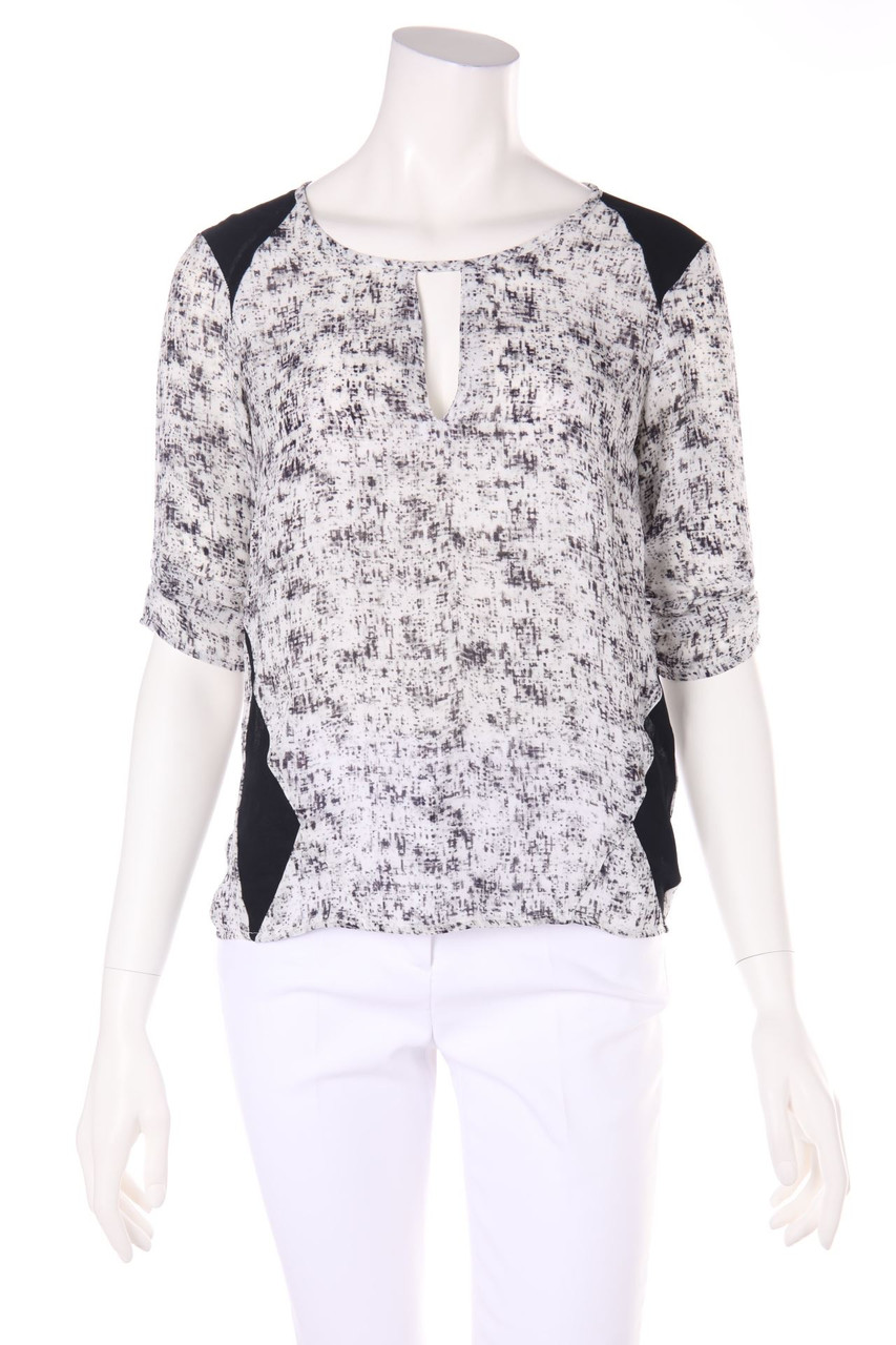 IKKS - Kurzarm-Bluse mit Print - D 36