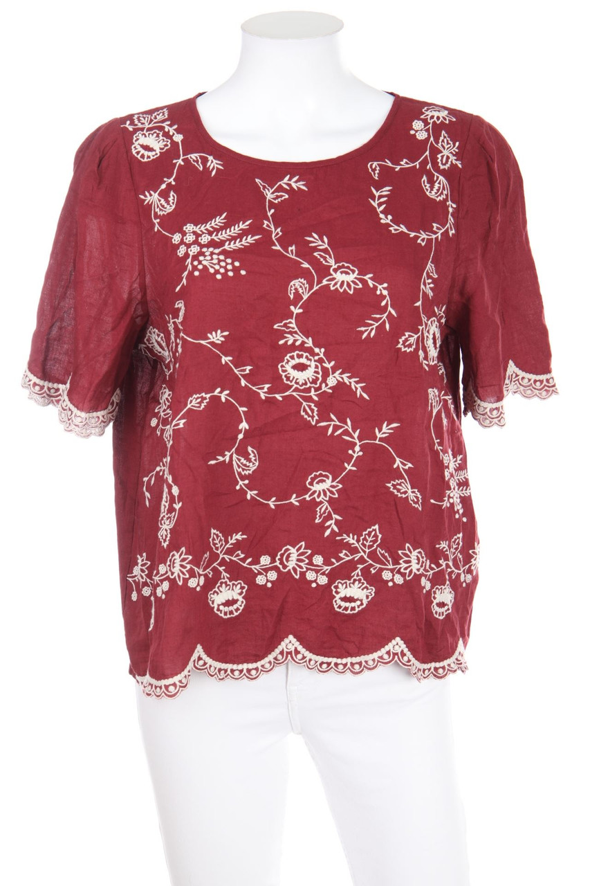 CAROLL - Kurzarm-Bluse mit floralem Muster - D 42