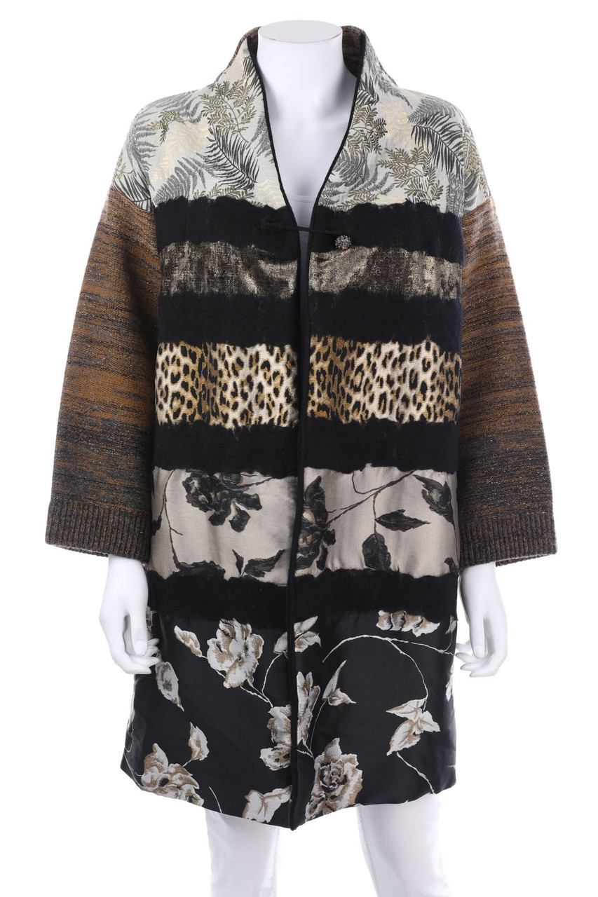 antonio marras - Glitter-Patchwork Coat, Virgin Wool Mix - XS
