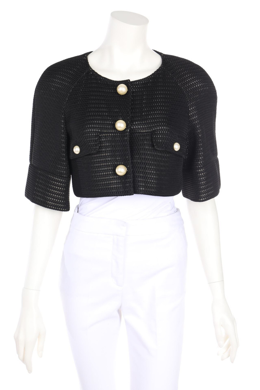 CHANEL - Cropped-Jacket with Decorative Buttons - D 34