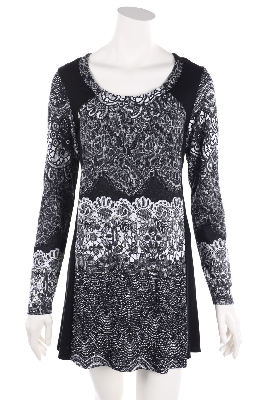 comma - Kleid mit floralem Muster - D 38