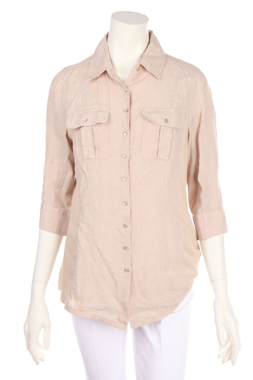 RENA MARX - Leinenbluse mit 3/4-Ärmel - D 42