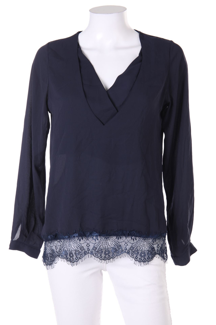 Scarlet Roos - Blouse, Layer Look with Lace Insert - D 32