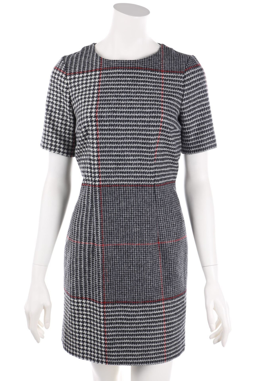 HOBBS LONDON - dress, Wool-Blend, Checked - D 34