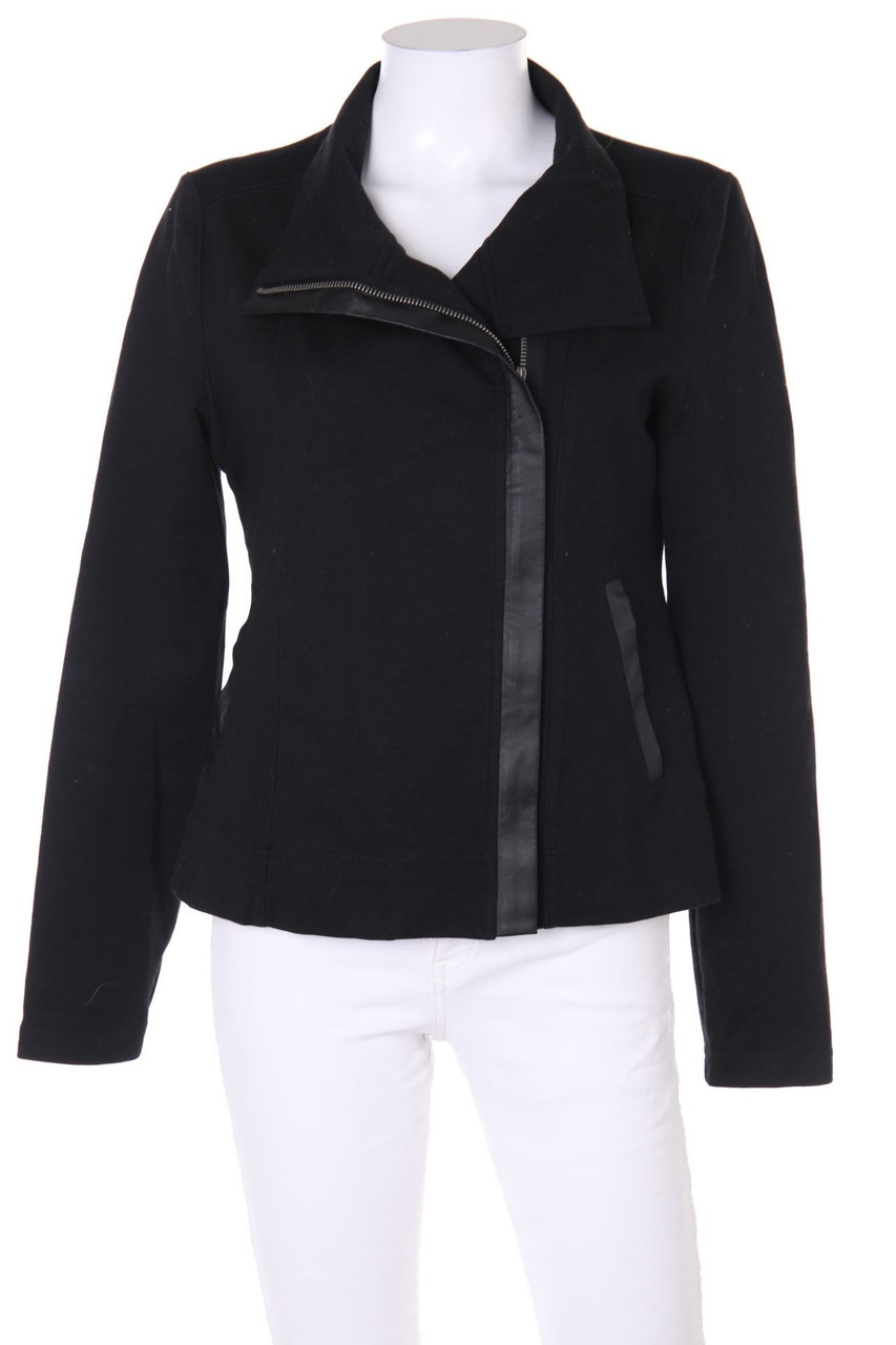 Calvin Klein - Sweat Jacket with Faux Leather Details - M