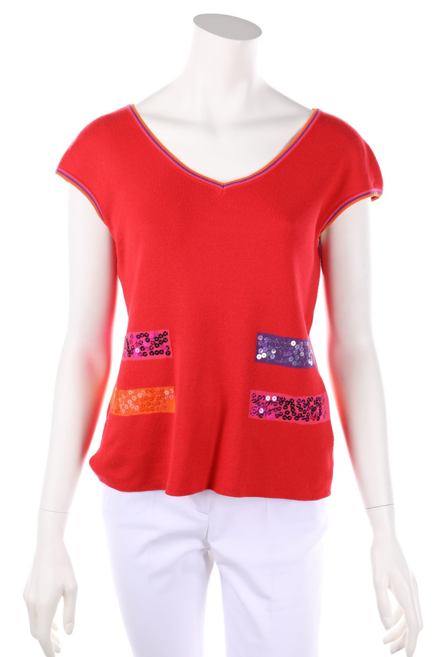 CARLO COLUCCI - Knit Top, Cotton-blend with Sequins - D 38