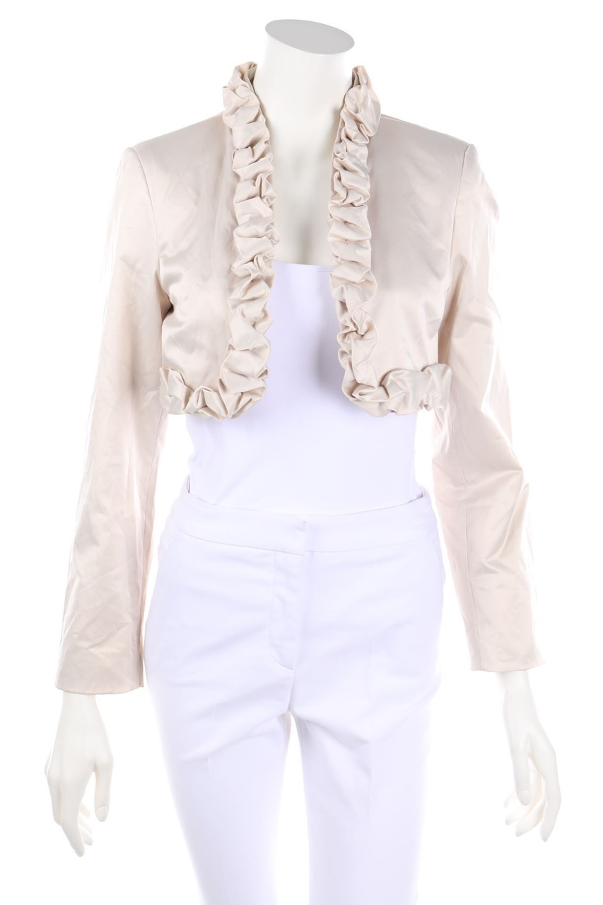 RINASCIMENTO - Cropped-Blazer with Ruffles - M